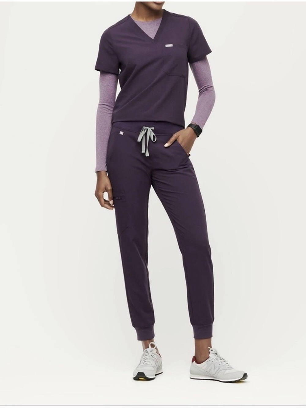 Figs Zamora Jogger Scrub Pants Purple Shadow Size XXL